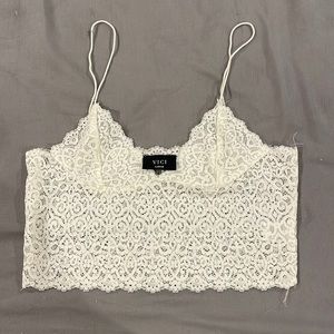 vicidolls white lace bralette